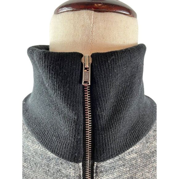 Theory Dorothy Wool Blend Turtleneck Sweater Tunic Marled Black Gray 6 - Picture 7 of 10